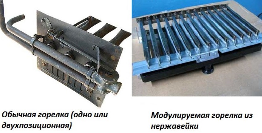 Примеры атмосферной и модуляционной горелки